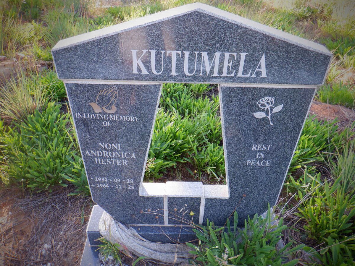 KUTUMELA Noni Andronica Hester 1934-1964
