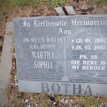 BOTHA Martha Sophia 1931-2002