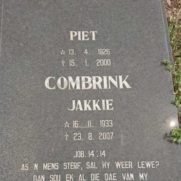 COMBRINK Piet 1926-2000 :: COMBRINK Jakkie 1933-2007