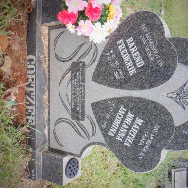 COETZEE Barend Frederik 1944-2003 &amp; Martha Johanna Jacomina 1939-