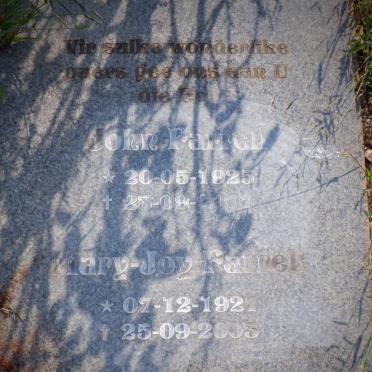 FARRELL John 1925-2007 &amp; Mary-Joy 1927-2003