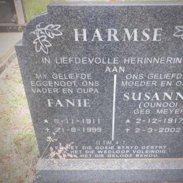 HARMSE Fanie 1911-1999 &amp; Susanna MEYER 1917-2002