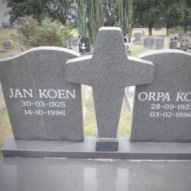 KOEN Jan 1925-1996 &amp; Orpa 1927-1996