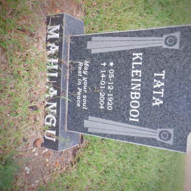 MAHLANGU Kleinbooi 1920-2004