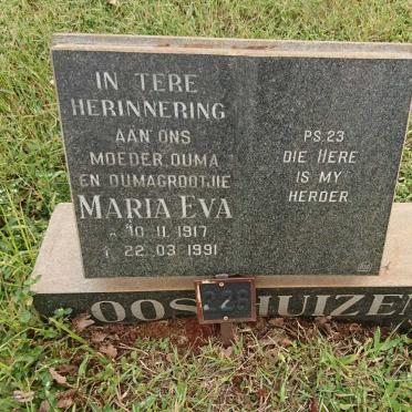 OOSTHUIZEN Maria Eva 1917-1991