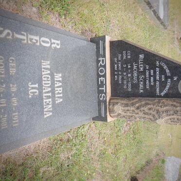 ROETS Willem Schalk Jacobus 1908-1970 &amp; Maria Magdalena J.C. 1911-2001