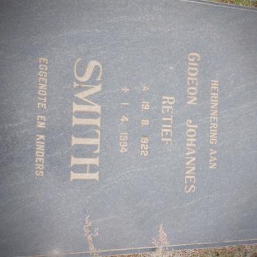 SMITH Gideon Johannes Retief 1922-1994