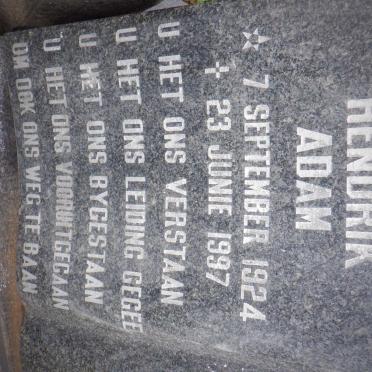 VILJOEN Hendrik Adam 1924-1997 &amp; Maria Sebella Magrietha Elizabetha 1934-2007