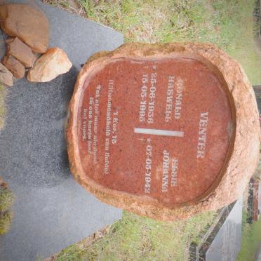 VENTER Ronald Haswell 1936-1995 &amp; Elsie Johanna 1942-