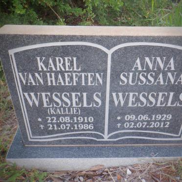 WESSELS Karel Van Haeften 1910-1986 &amp; Anna Sussana 1929-2012