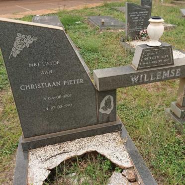 WILLEMSE Christiaan Pieter 1907-1992 &amp; Jacomina Hendrina 1907-1994