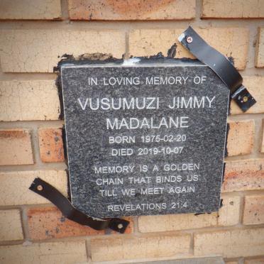 MADALANE Vusumuzi Jimmy 1975-2019