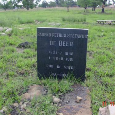 BEER Barend Petrus Stefanus, de 1849-1921