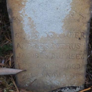 PREEZ Andries Petrus Jacobus, du 1853-1918