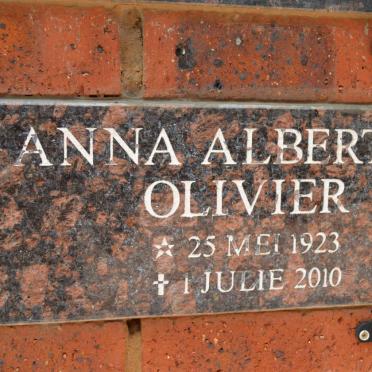OLIVIER Anna Albertha 1923-2010