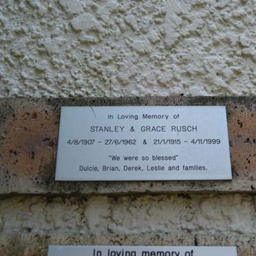 RUSCH Stanley 1907-1962 &amp; Grace 1915-1999