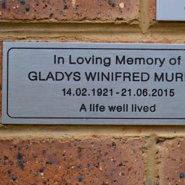 MURRAY Gladys Winifred 1921-2015