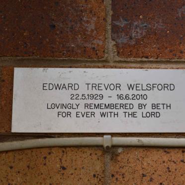 WELSFORD Edward Trevor 1929-2010