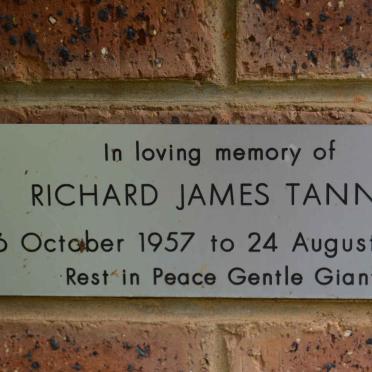 TANNER Richard James 1957-2014