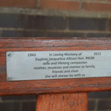 ALLISON Daphne Jacqueline 1943-2013