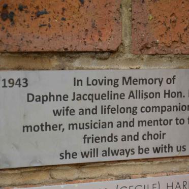 ALLISON Daphne Jacqueline 1943-2013