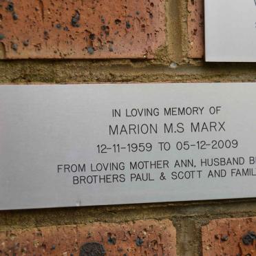 MARX Marion M.S. 1959-2009