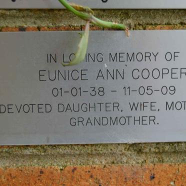 COOPER Eunice Ann 1938-2009
