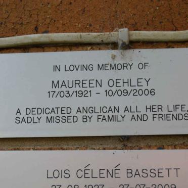 OEHLEY Maureen 1921-2006