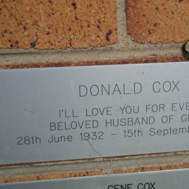 COX Donald 1932-2004