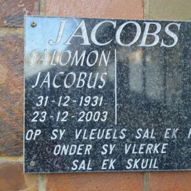 JACOBS Salomon Jacobus 1931-2003