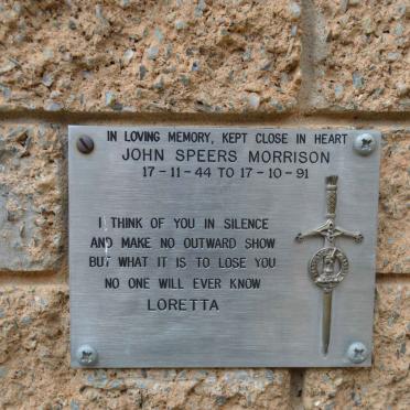 MORRISON John Speers 1944-1991