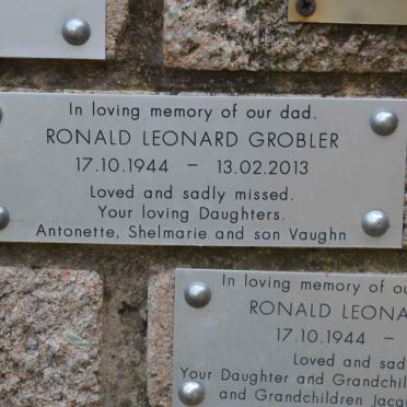 GROBLER Ronald Leonard 1944-2013