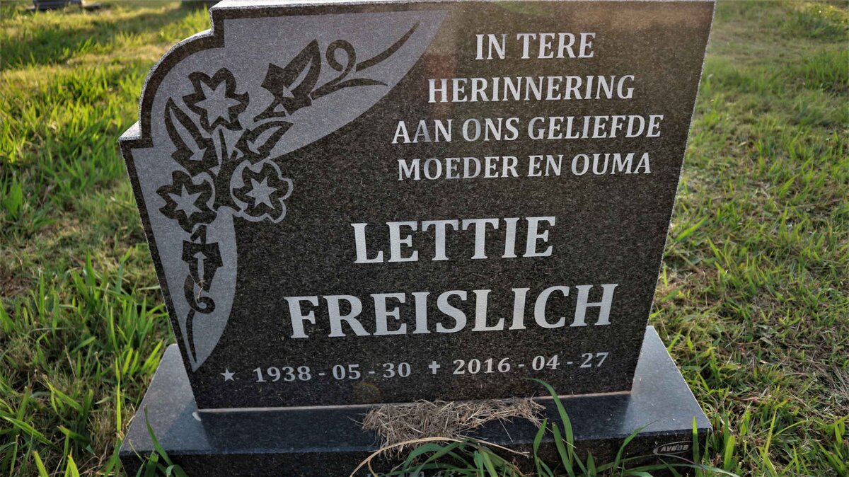 FREISLICH Lettie 1938-2016