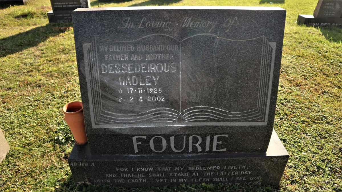 FOURIE Dessedeirous Hadley 1928-2002