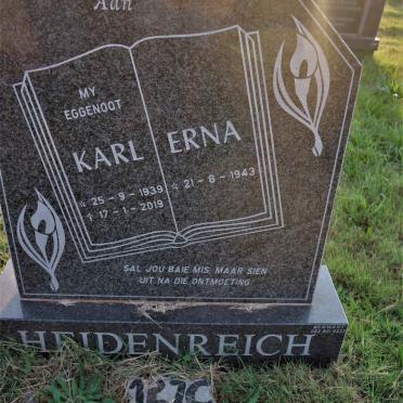 HEIDENREICH Karl 1939-2019 &amp; Erna 1943-