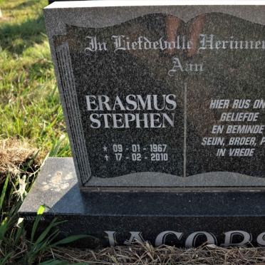 JACOBS Erasmus Stephen 1967-2010