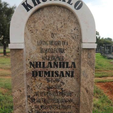 KHUMALO Nhlanhla Dumisane 1984-2018