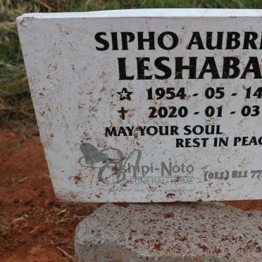 LESHABA Sipho Aubrey 1954-2020
