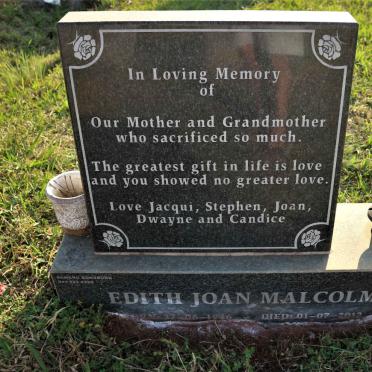 MALCOLM Edith Joan 1946-2012