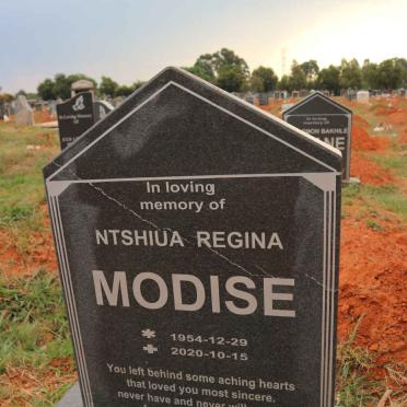 MODISE Ntshiua Regina 1954-2020