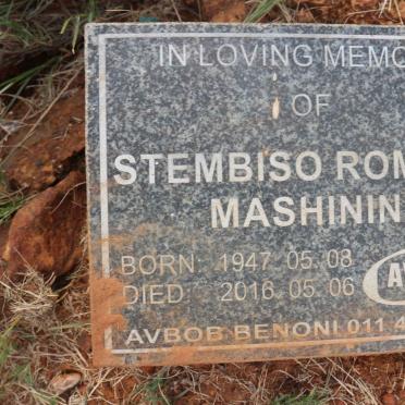 MASHININI Stembiso Rommel 1947-2016