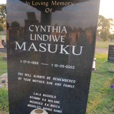 MASUKU Cynthia Lindiwe 1969-2002