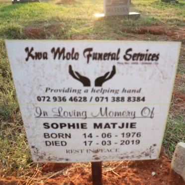 MATJIE Sophie 1976-2019