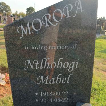 MOROPA Ntlhobogi Mabel 1918-2014