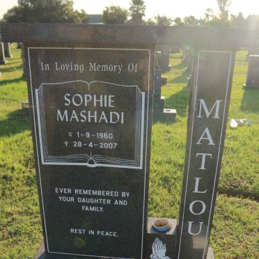 MATLOU Sophie Mashadi 1960-2007