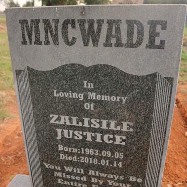 MNCWADE Zalisile Justice 1963-2018