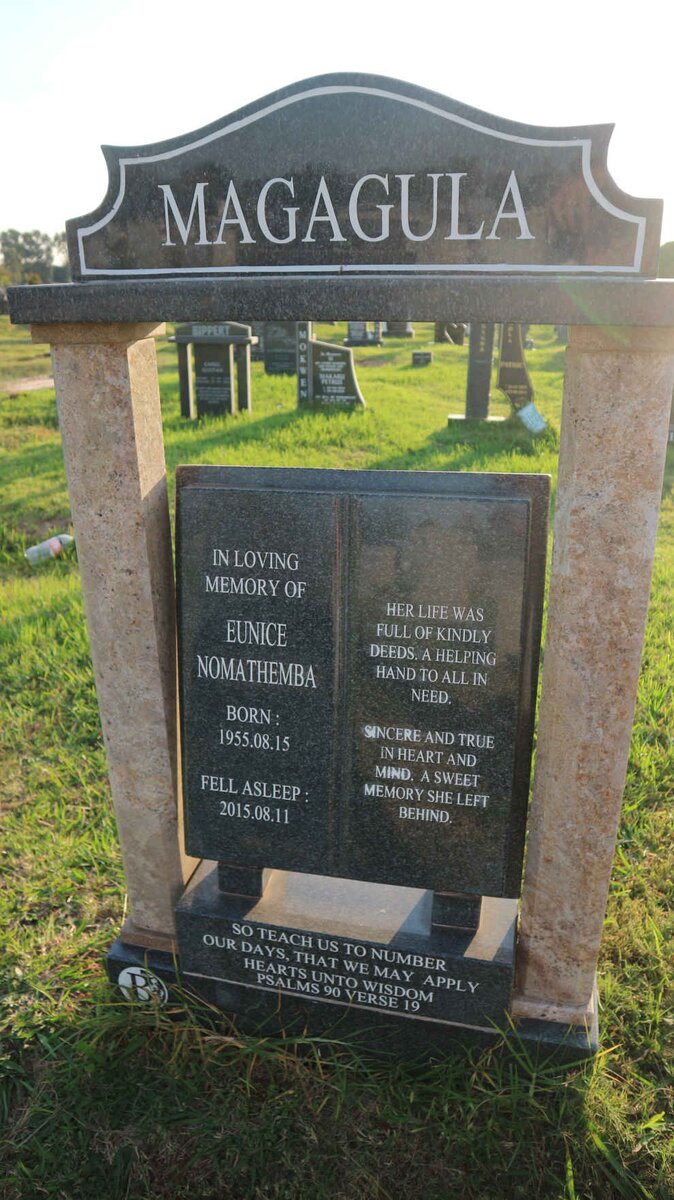 MAGAGULA Eunice Nomathemba 1955-2015
