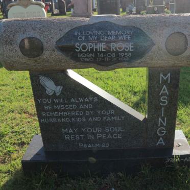 MASINGA Sophie Rose 1958-2003