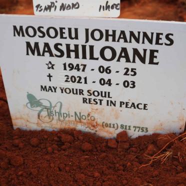 MASHILOANE Mosoeu Johannes 1947-2021