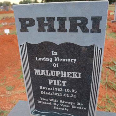 PHIRI Malupheki Piet 1963-2021